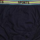 Boys' Navy Blue Regular Fit Cotton Briefs, नेवी ब्लू, small