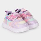Girls' Lavender Velcro Sneakers, Lilac, small