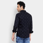 Cotton Casual Shirt, Navy Blue, small image number null