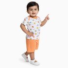 Infants' 100% Cotton Baba Suit, नारंगी, small