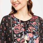 3/4Th Sleeves Straight Kurti, Black, small image number null