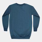 Boys Round Neck Sweatshirt, Teal Blue, small image number null