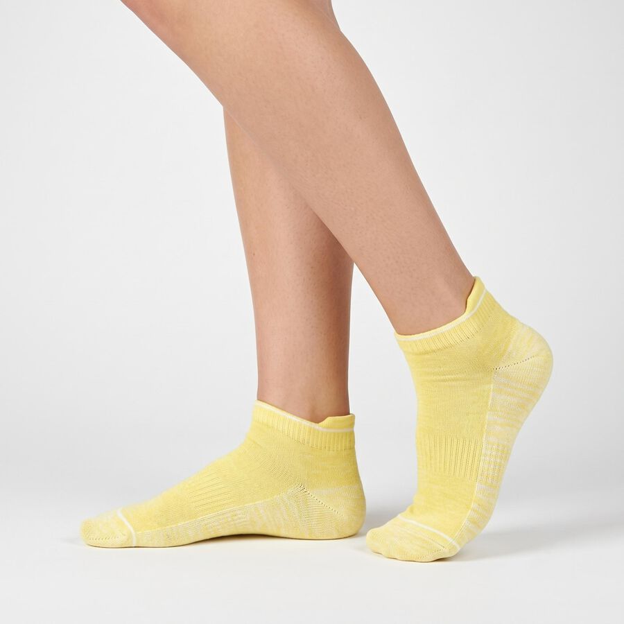 Men's Ankle Length Solid Pack of 3 Socks ( Blue, Yellow, Black ), Yellow, large
