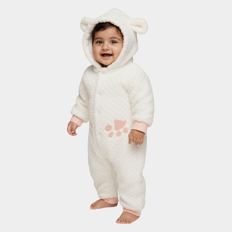 Infants White Hooded Casual Hipster Set, White, large image number null