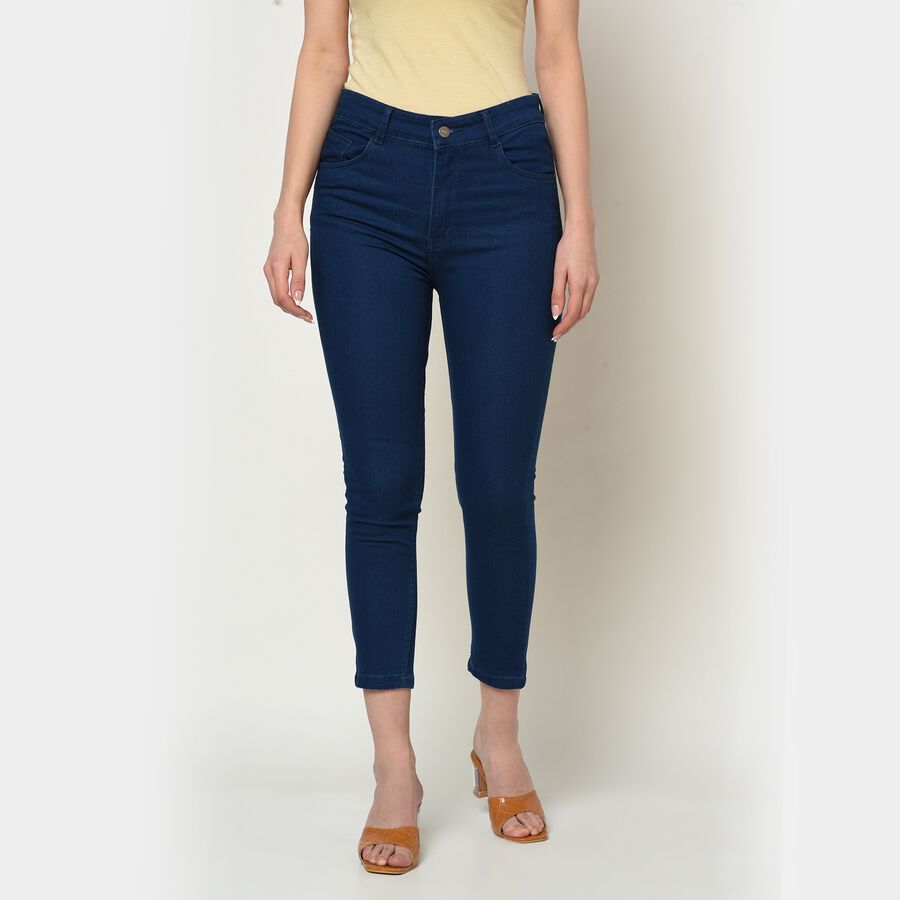 High Rise Skinny Jeans, Dark Blue, large image number null
