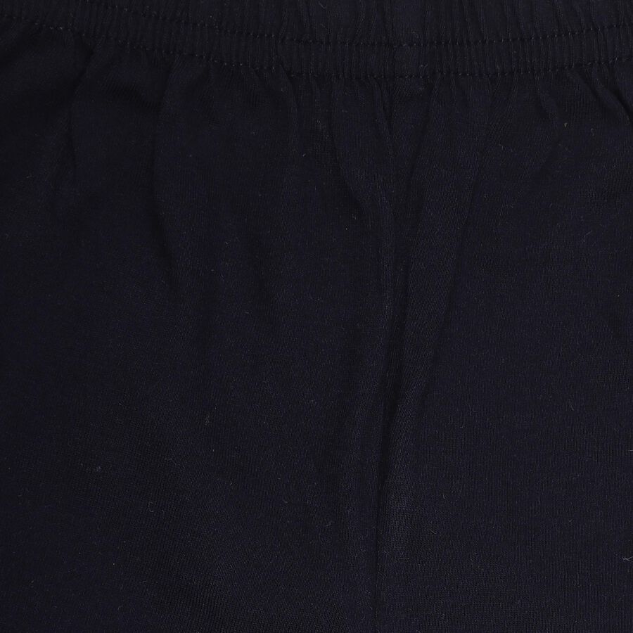 Infants' White Boat Neck Printed Baba Suit, Navy Blue, large image number null