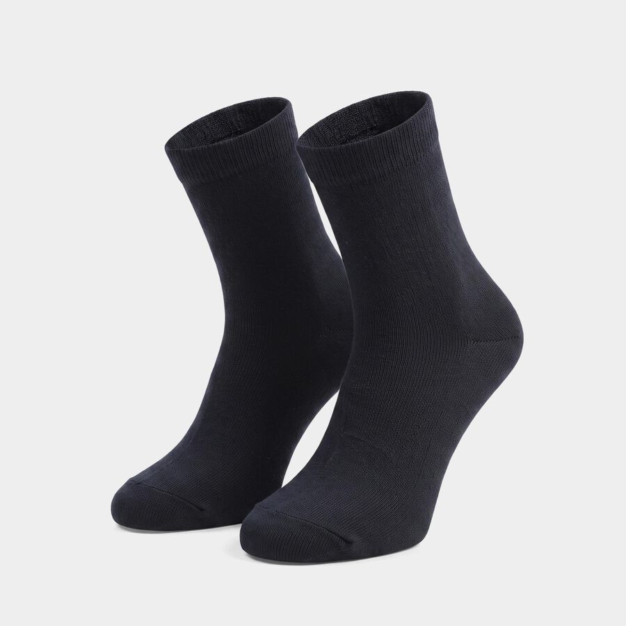Boys' Navy Blue Regular Fit Solid Pack of 1 Socks, Navy Blue, large