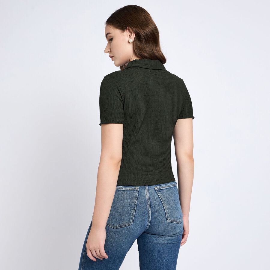Ladies' Polo T-Shirt, Dark Green, large image number null