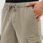 Men's Muted Beige Slim Fit Cargo Joggers, ओलिव, small image number null