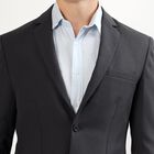 Men's Dark Grey Slim Fit Single-Breasted Blazer, Dark Grey, small image number null