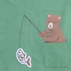 Infants' Olive Cotton Round Neck Graphic Baba Suit, Olive, small image number null