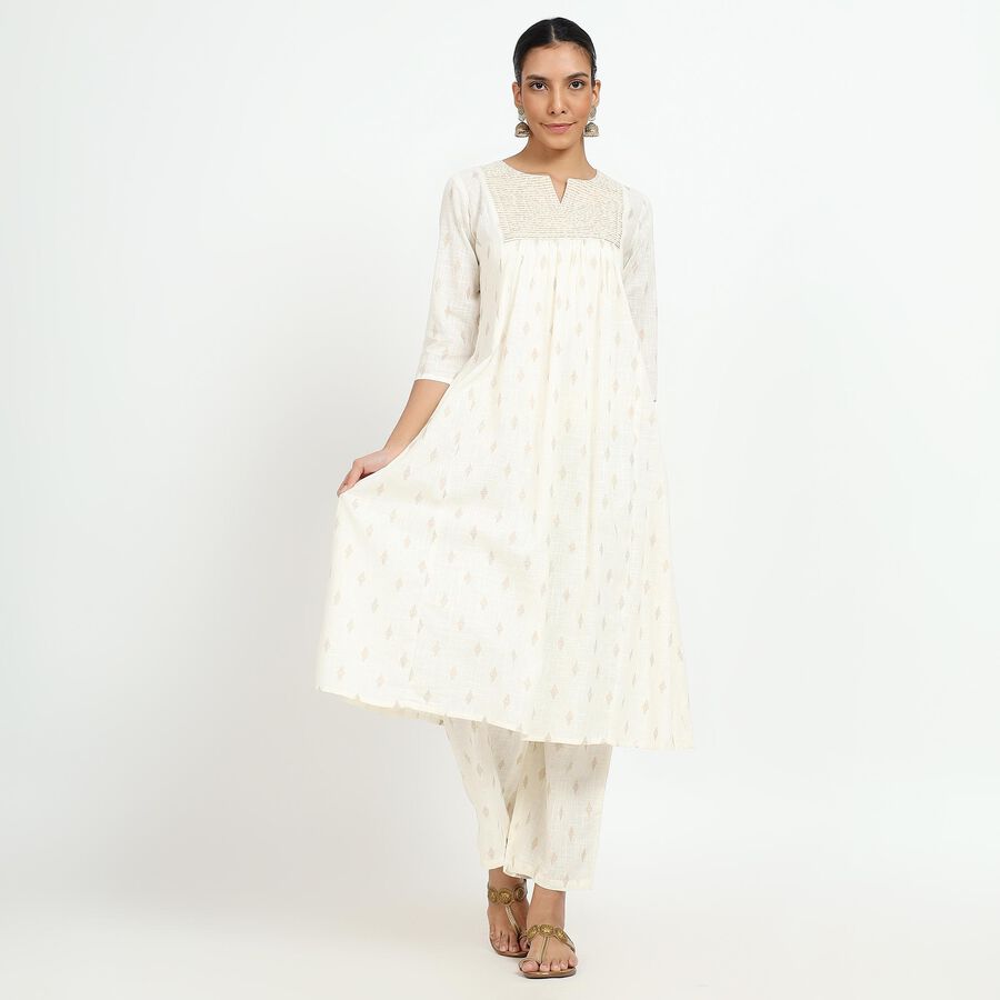 Ladies' Kurta, Off White, large image number null