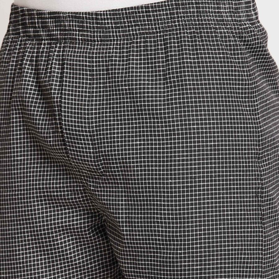 Checks Inner Elastic Boxers, Black, large image number null
