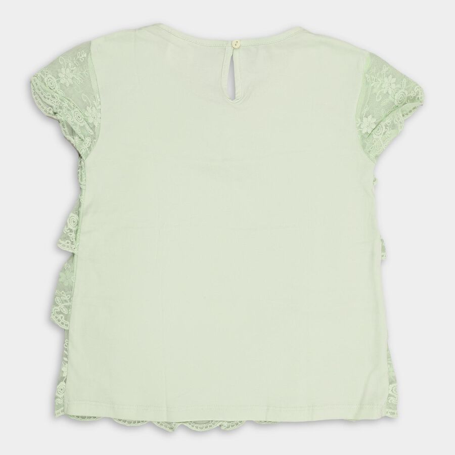 Girls' T-Shirt , Light Green, large