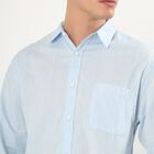 Men's Light Powder Blue Cotton Classic Casual Shirt, हल्का नीला, small image number null