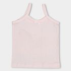 Baby Girl Soft Baby Pink Cotton Round Neck Sleeveless Vest, Light Pink, small image number null
