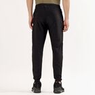 Men's Dark Charcoal Slim Fit Cut And Sew Track Pants, काला, small image number null