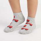 Boys' Regular Fit Ankle Length Pack of 2 Socks ( Grey, Blue ), मिश्रित हल्का ग्रे, small