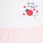 Infant Girls' 100% Cotton Frock, Pink, small image number null