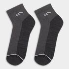 Men's Charcoal and Gray Ankle Socks with Contrast Toe, Black, small image number null
