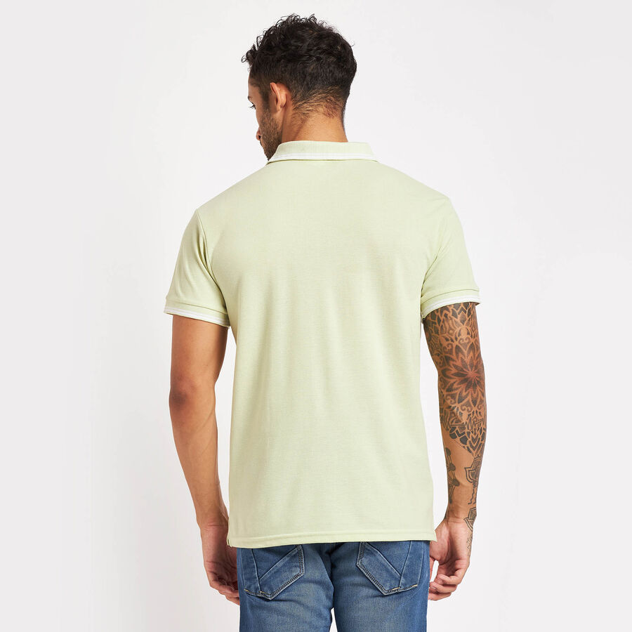 Solid Polo Shirt, Light Green, large image number null