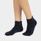 Men's Dark Navy Blue and Charcoal Black Regular Fit Ankle Length Socks Pack of 3, Melange Light Grey, small