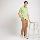 Solid Casual Shirt, Light Green, small image number null