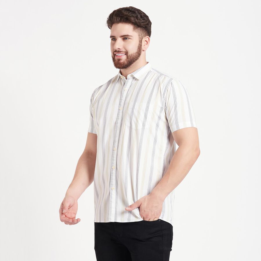 Cotton Printed Casual Shirt, Yellow, large image number null