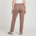 Women's Brown Straight Fit Heart Printed Pyjama, Brown, small