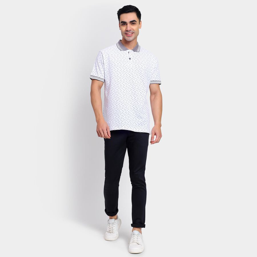 Men's 100% Cotton Collared Half Sleeves T-Shirt , गहरा ग्रे, large image number null