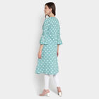 Printed 3/4Th Sleeves Kurta, Light Green, small image number null