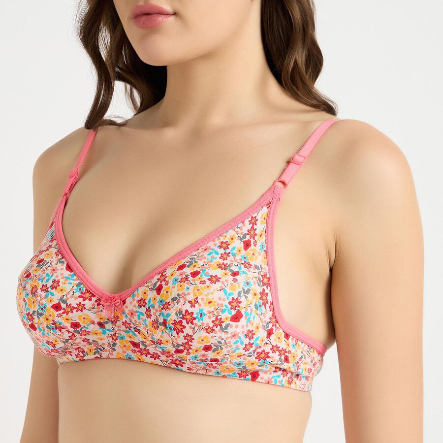 Ladies' 100% Cotton Bra , पीच, large image number null