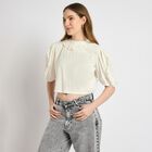 Ladies' 100% Cotton Shirt , White, small