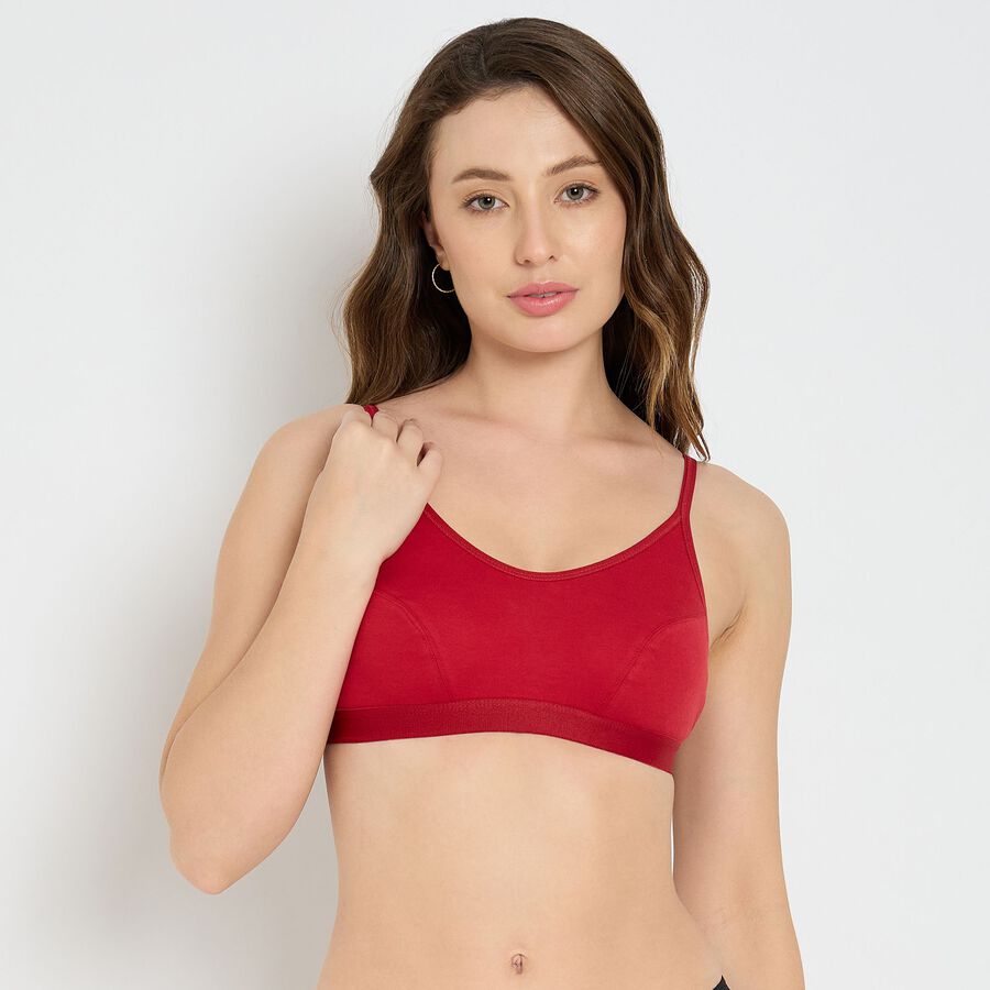 Ladies' Bra, Maroon, large image number null