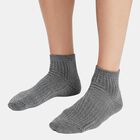 Men's Multicolour Regular Fit Ribbed Ankle Length Pack of 3 Socks, नेवी ब्लू, small