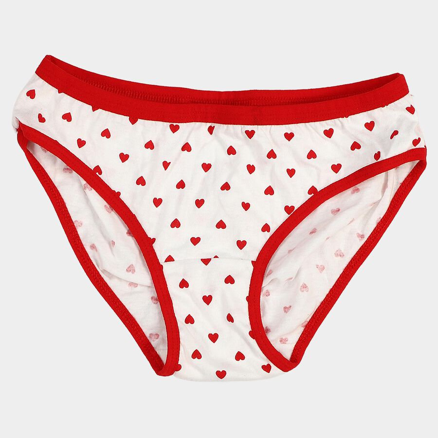 Women's White Regular Fit Printed Panty, White, large