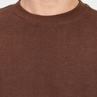 Men's Round Neck Half Sleeves T-Shirt, Brown, small image number null