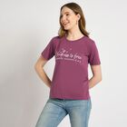 Ladies' Round Neck T-Shirt , Pink, small