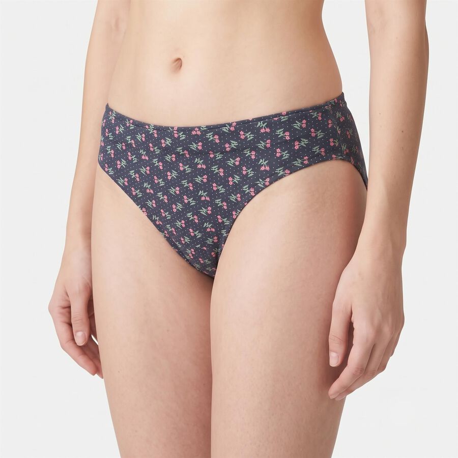 Women's Navy Blue Regular Fit Printed Panty, Mid Blue, large