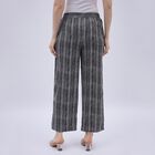 Women's Black and White Printed Wide-Leg Palazzos, काला, small image number null