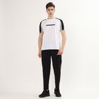 Men's Bright White Crew Neck Athleisure Drifit T-Shirt, सफ़ेद, small