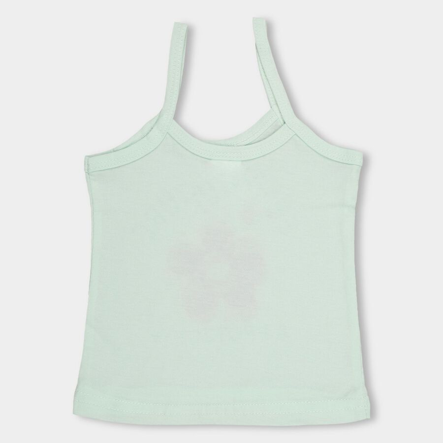 Infants' Pastel Mint Green Cotton Strap Neck Casual Vest, Light Green, large image number null