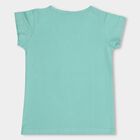 Girls' 100% Cotton T-Shirt, हल्का हरा, small