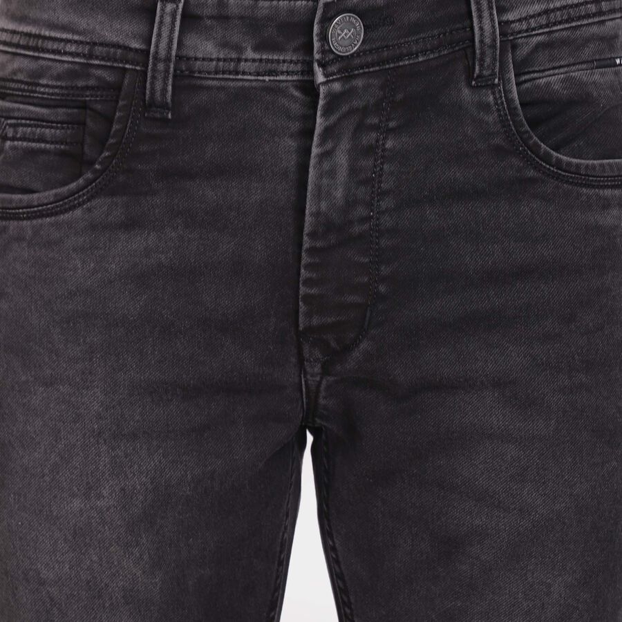 Overdyed 5 Pocket Skinny Fit Jeans, Dark Grey, large image number null