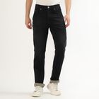 Men's Jet Black Slim Fit Jeans, Black, small