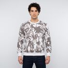 Men's Brown-Color Crew Neck Pullover Sweatshirt, Brown, small