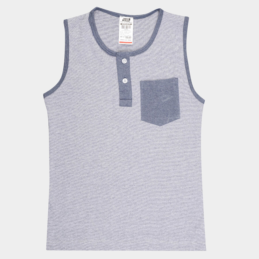 Boys Solid T-Shirt, Dark Blue, large image number null