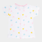 Infants Cotton Printed T-Shirt, White, small image number null