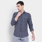 Cotton Checks Casual Shirt, Dark Blue, small image number null