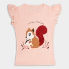 Girls' 100% Cotton T-Shirt , पीच, small image number null